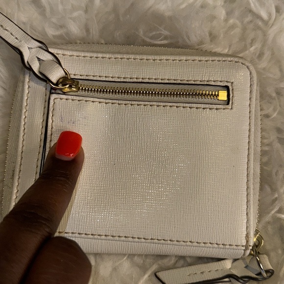 Dooney & Bourke Saffiano Small Zip Around Wallet - Off White used condition - Picture 13 of 13